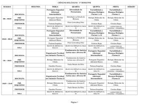 CIÊNCIAS BIOLÓGICAS - 3º SEMESTRE Página 1