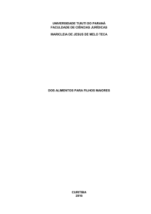 dos alimentos para filhos maiores - TCC On-line