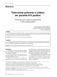Tuberculose pulmonar e cutânea em paciente HIV positivo