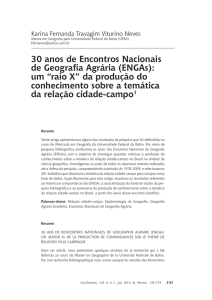 30 anos de Encontros Nacionais de Geografia Agrária (ENGAs): um