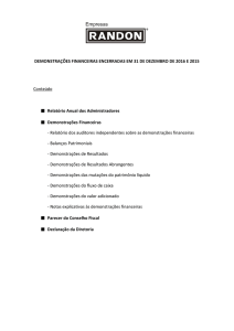 demonstrações financeiras anuais completas