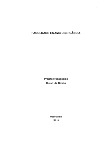 PROJETO PEDAGÓGICO CURSO DE DIREITO