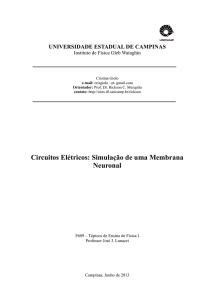 Circuitos Elétricos: Simulação de uma Membrana Neuronal