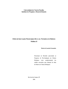 diabetes mellitus - Biblioteca da Univap