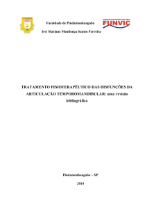 TRATAMENTO FISIOTERAPÊUTICO DAS DISFUNÇÕES