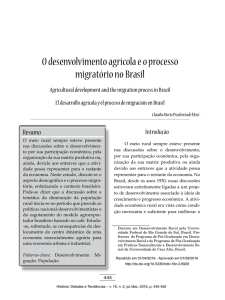 O desenvolvimento agrícola e o processo migratório no Brasil