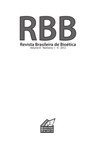 Volume 8 - Números 1 - 4 - 2012 - Bioética