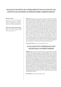 avaliação do nível de conhecimento dos alunos