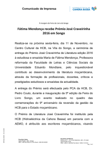 Fátima Mendonça recebe Prémio José Craveirinha 2016 em Songo