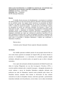 educação matemática e currículo escolar