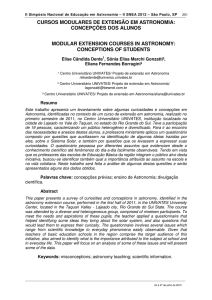 cursos modulares de extensão em astronomia: concepções dos