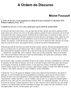 Michel Foucault, A Ordem do Discurso