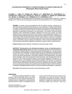 Levantamento etnobotânico e etnofarmacológico de - IBB