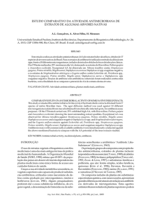 estudo comparativo da atividade antimicrobiana