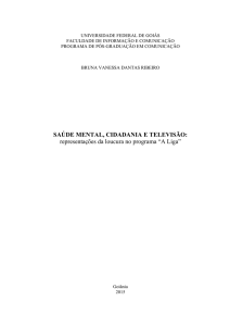 SAÚDE MENTAL, CIDADANIA E TELEVISÃO: representações da