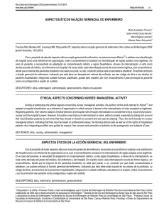 aspectos éticos na ação gerencial do enfermeiro ethical aspects