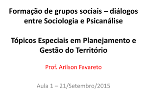 Formação de grupos sociais – diálogos entre Sociologia e Psicanálise