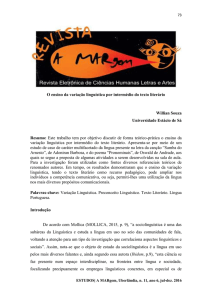 O ensino da variação linguística por intermédio do texto literário