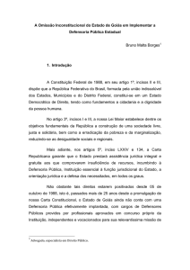 A Omissão Inconstitucional do Estado de Goiás em