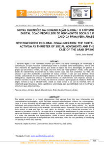 novas dimensões na comunicação global: o ativismo - Início
