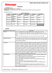 plano de ensino - Colégio Gonzaga