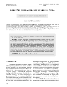 infecções em transplante de medula óssea - Revista Medicina