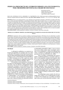 perfil da prescrição de antibioticoprofilaxia em