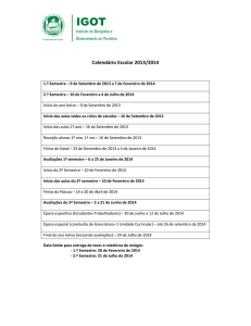 Calendário Escolar 2013/2014
