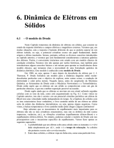Dinâmica de Elétrons em Sólidos