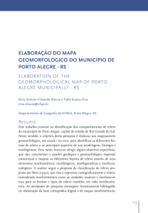 elaboração do mapa geomorfológico do município de porto alegre