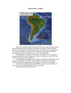 Análise Sinótica – 07/02/09 Na carta de superfície da