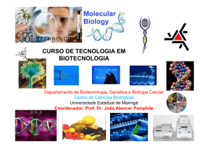 CURSO DE TECNOLOGIA EM BIOTECNOLOGIA - DBC