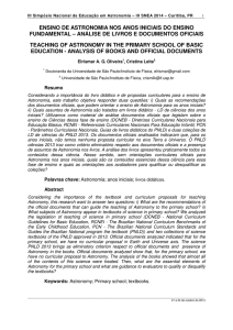 ensino de astronomia nos anos iniciais do ensino fundamental