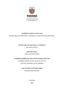 comércio paraná-oceania secretaria da indústria, comércio e