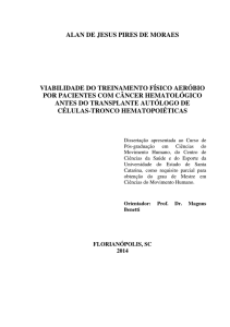 viabilidade do treinamento físico aeróbio por pacientes