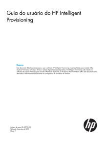 Guia do usuário do HP Intelligent Provisioning
