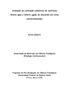 Avaliação da contração isométrica do ventrículo direito após o