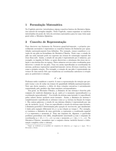 1 Formulação Matemática 2 Conceito de Representação