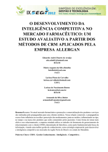 o desenvolvimento da inteligência competitiva no mercado