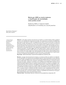 Morte por AIDS ou morte materna: a classificação da mortalidade