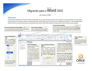 Migrando para o Word2010