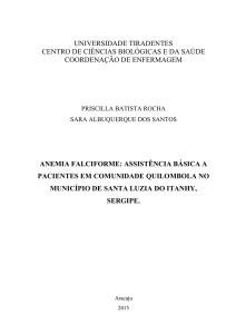 Anemia falciforme assistência básica a pacientes em comunidade