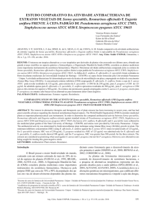 ESTUDO COMPARATIVO DA ATIVIDADE ANTIBACTERIANA DE