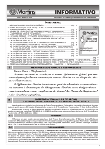 Informativo Nº 1 - Colégio Curso Martins