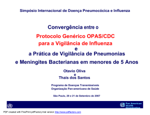 Protocolo Genérico OPAS/CDC para a Vigilância de Influenza