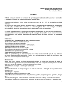 dislexia resumo 1 - Luzimar Teixeira