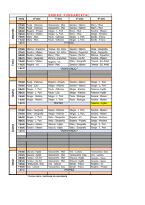 Horário 6º ao 8º ano do Ensino Fundamental