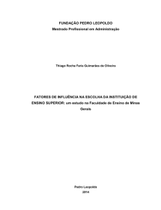 FUNDAÇÃO PEDRO LEOPOLDO Mestrado Profissional em