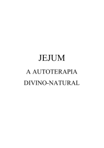 JEJUM - A AUTOTERAPIA DIVINO