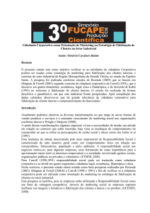 Cidadania Corporativa como Orientação de Marketing na Estratégia